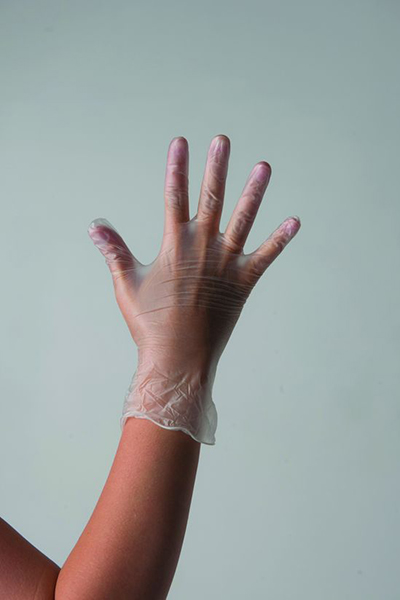 Одноразовые виниловые перчатки 100 шт, Размер M (фото)